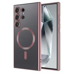 Samsung Galaxy S24 Ultra Kılıf Kamera Korumalı Kablosuz Wireless Şarj Özellikli Demre Kapak