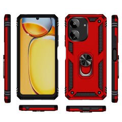 Xiaomi Poco C65 Kılıf Vega Tank Sert Yüzüklü Standlı Zırh Koruma Kapak