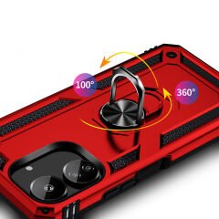 Xiaomi Poco C65 Kılıf Vega Tank Sert Yüzüklü Standlı Zırh Koruma Kapak