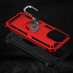 Xiaomi Poco C65 Kılıf Vega Tank Sert Yüzüklü Standlı Zırh Koruma Kapak