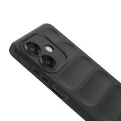 Oppo A3 Kılıf Esnek TPU Oyuklu Arka Yüzey Tasarımlı Etnik Silikon Kapak