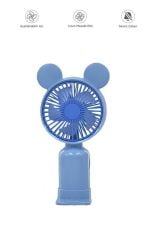 F-12 Mini Taşınabilir Fan Şarjlı 2 Kademeli Ledli Ayıcık Kulak Vantilatör Klima Soğutucu