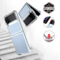 Samsung Galaxy Z Flip 4 Ultra İnce Sert Kamera Çıkıntılı Şeffaf Vonn Kapak