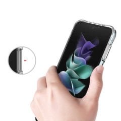 Samsung Galaxy Z Flip 4 Ultra İnce Sert Kamera Çıkıntılı Şeffaf Vonn Kapak