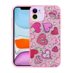 iPhone 11 Kılıf Kamera Korumalı Sert Desenli Pami Kapak