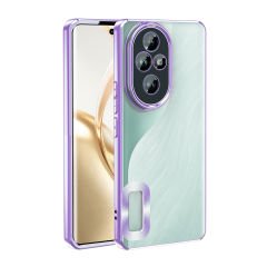 Honor 200  Kılıf Logo Gösteren Parlak Kenarlı Kamera Lens Korumalı Şeffaf Omega Silikon Kapak