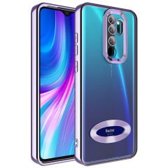 Xiaomi Redmi Note 8 Pro Kılıf Kamera Korumalı Logo Gösteren Omega Kapak