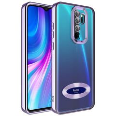 Xiaomi Redmi Note 8 Pro Kılıf Kamera Korumalı Logo Gösteren Omega Kapak