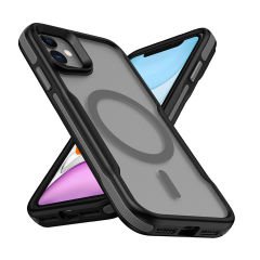 iPhone 12 Kılıf Magsafe Şarj Özellikli Renkli Kenar Airbag Şeritli Lamer Kapak