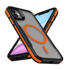 iPhone 12 Kılıf Magsafe Şarj Özellikli Renkli Kenar Airbag Şeritli Lamer Kapak