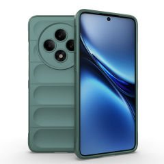 Oppo Reno 11FS Kılıf Esnek TPU Oyuklu Arka Yüzey Tasarımlı Etnik Silikon Kapak Siyah