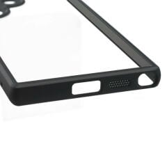 Samsung Galaxy S24 Ultra Kılıf Kamera Korumalı Şeffaf Arka Yüzey New Roll Kapak