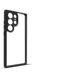 Samsung Galaxy S24 Ultra Kılıf Kamera Korumalı Şeffaf Arka Yüzey New Roll Kapak