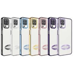 Samsung Galaxy M12 Kılıf Kamera Korumalı Logo Gösteren Omega Kapak