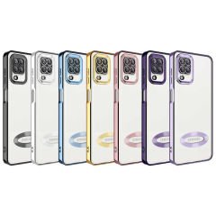 Samsung Galaxy M12 Kılıf Kamera Korumalı Logo Gösteren Omega Kapak