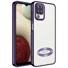 Samsung Galaxy M12 Kılıf Kamera Korumalı Logo Gösteren Omega Kapak