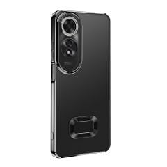 Oppo A60  Kılıf Logo Gösteren Parlak Kenarlı Kamera Lens Korumalı Şeffaf Omega Silikon Kapak