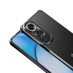 Oppo A60  Kılıf Logo Gösteren Parlak Kenarlı Kamera Lens Korumalı Şeffaf Omega Silikon Kapak