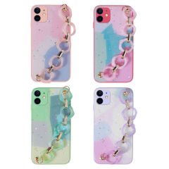 iPhone 11 Kılıf Simli Desenli El Askılı Tutacaklı Elsa Silikon Kapak