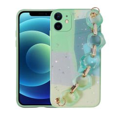 iPhone 11 Kılıf Simli Desenli El Askılı Tutacaklı Elsa Silikon Kapak