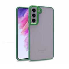 Samsung Galaxy S21 FE Kılıf Kamera Çıkıntılı Arkası Şeffaf Köşeleri Parlak Renkli Işlemeli Flora Kapak