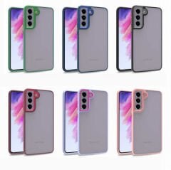 Samsung Galaxy S21 FE Kılıf Kamera Çıkıntılı Arkası Şeffaf Köşeleri Parlak Renkli Işlemeli Flora Kapak