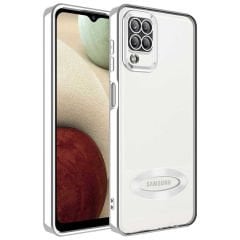 Samsung Galaxy A12 Kılıf Kamera Korumalı Logo Gösteren Omega Kapak