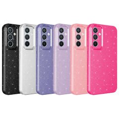 Samsung Galaxy A35 Kılıf Kamera Korumalı Simli Lüks Koton Kapak