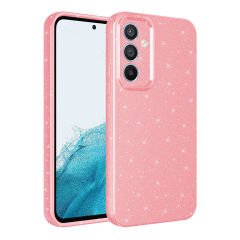 Samsung Galaxy A35 Kılıf Kamera Korumalı Simli Lüks Koton Kapak