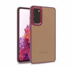 Samsung Galaxy S20 FE Kılıf Kamera Çıkıntılı Arkası Şeffaf Köşeleri Parlak Renkli Işlemeli Flora Kapak Mavi