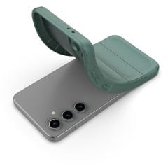 Samsung Galaxy S24 FE Kılıf Esnek TPU Oyuklu Arka Yüzey Tasarımlı Etnik Silikon Kapak