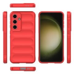 Samsung Galaxy S24 FE Kılıf Esnek TPU Oyuklu Arka Yüzey Tasarımlı Etnik Silikon Kapak