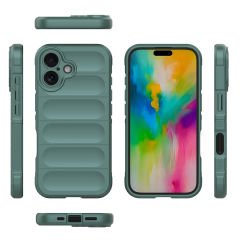 iPhone 16 Kılıf Esnek TPU Oyuklu Arka Yüzey Tasarımlı Etnik Silikon Kapak