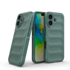 iPhone 16 Kılıf Esnek TPU Oyuklu Arka Yüzey Tasarımlı Etnik Silikon Kapak
