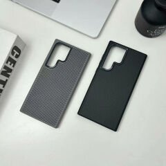 Samsung Galaxy S24 Ultra Kılıf Magsafe Şarj Özellikli Karbon Fiber Görünümlü Troy Kapak