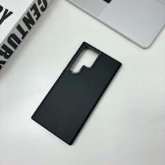 Samsung Galaxy S24 Ultra Kılıf Magsafe Şarj Özellikli Karbon Fiber Görünümlü Troy Kapak