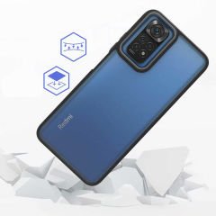 Xiaomi Redmi Note 11 Pro 5G Kılıf Kamera Çıkıntılı Arkası Şeffaf Köşeleri Parlak Renkli Işlemeli Flora Kapak