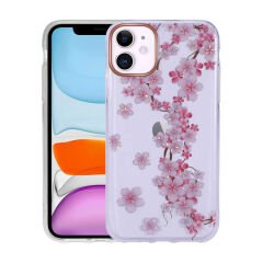 iPhone 11 Kılıf Desenli Simli Sert İnka Kapak