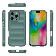 iPhone 16 Pro Max Kılıf Esnek TPU Oyuklu Arka Yüzey Tasarımlı Etnik Silikon Kapak