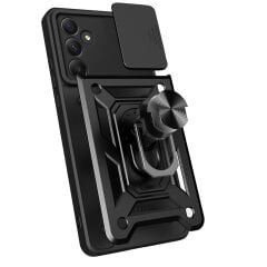 Samsung Galaxy A55 Tank Kılıf Magnetik Standlı Kamera Korumalı Sürgülü Vega Kapak