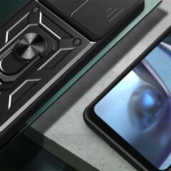 Samsung Galaxy A55 Tank Kılıf Magnetik Standlı Kamera Korumalı Sürgülü Vega Kapak