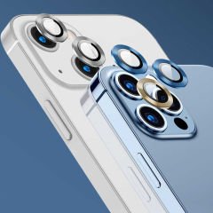iPhone 13 Pro Max CL-04 Kamera Lens Koruyucu Gümüş