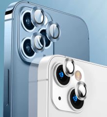 iPhone 13 Pro Max CL-04 Kamera Lens Koruyucu Gümüş