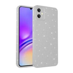 Samsung Galaxy A05 Kılıf Kamera Korumalı Simli Lüks Koton Kapak