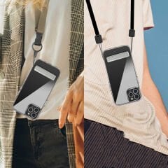 iPhone 14 Pro Max Kılıf Standlı Şeffaf Silikon L-Stand Kapak