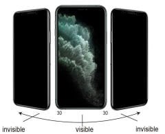 iPhone 16 Plus Kolay Uygulama Aparatlı 5D Magic Privacy Glass Hayalet Cam Ekran