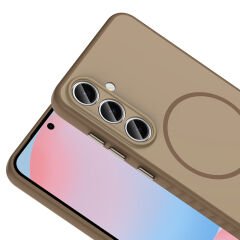 Samsung Galaxy S25 FE Kılıf Kablosuz Şarj Özellikli Kamera Korumali Tea Kapak