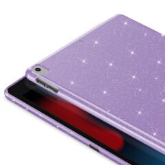 Apple iPad 10.2 2021 (9.Nesil) Simli Parlak Görünümlü Tablet Koton Kılıf