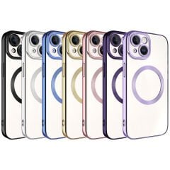 iPhone 15 Plus Kılıf Magsafe Wireless Şarj Özellikli Setro Silikon