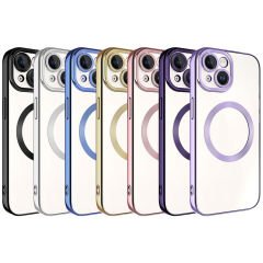 iPhone 15 Plus Kılıf Magsafe Wireless Şarj Özellikli Setro Silikon